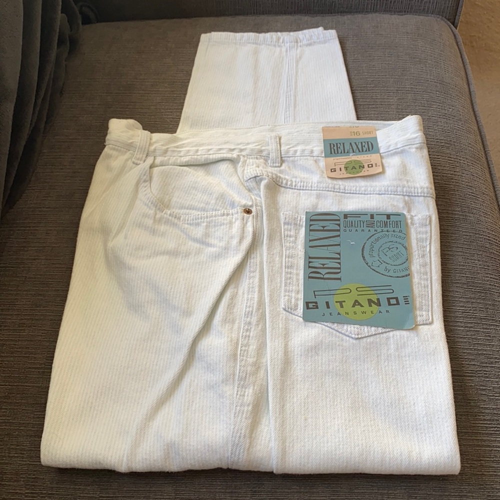 Vtg seersucker jeans Sz 16 (more of a Sz 12 today)